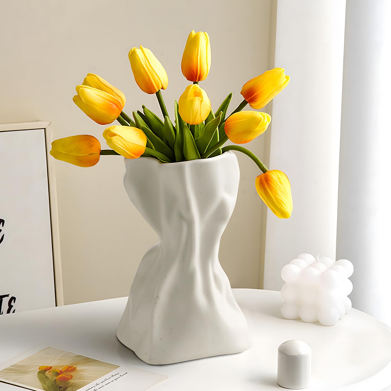 レア‼【未使用】 ローゼンタール(PAPER BAG VASE) フラワーベース Amazon.com: Paper Bag Vase, Unique Crinkle Grab Design Matte